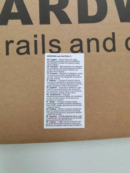 BONIKLUBA BNF06DFS 183 cm Bifold Sliding Door Fitting, Sliding Door System, Complete Set, Running Rail, Wheels Set, Black, for 4 Wooden Doors, 44 cm Wide