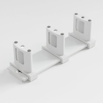 BONIKLUBA Siding Closet Door Floor Guide,Barn Door Guide for Bottom,Adjustable Bypass Door Floor Guide 3-Roller Design,White（1PCS）